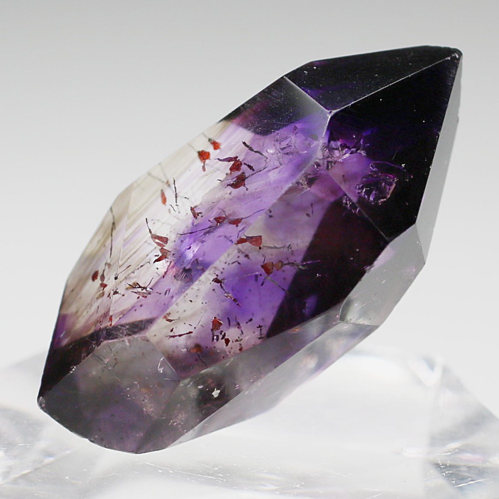 マダガスカル産]水入りアメジストエレスチャルフリーカット