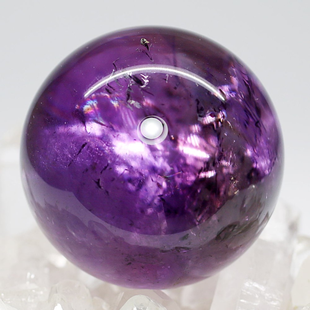 高品質・ブラジル産]アメジスト丸玉/スフィア（直径42.0mm） - 埼玉県