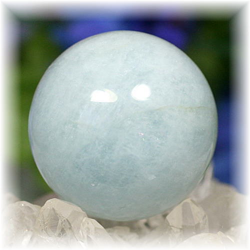 高品質・ブラジル産]アクアマリン丸玉/スフィア - 埼玉県吉川市の