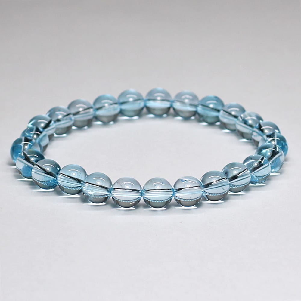高品質++]ブルートパーズブレスレット（約7.5mm玉） - 埼玉県吉川市の