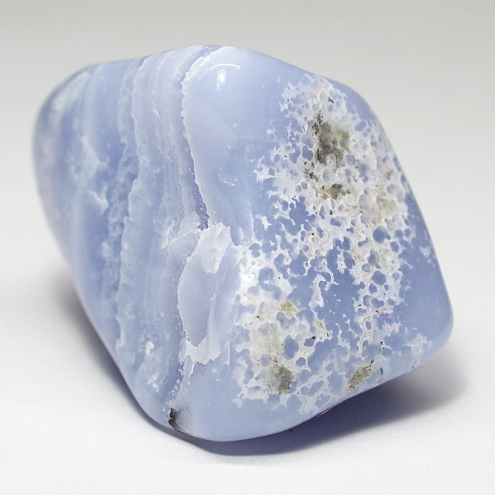 南アフリカ産]ブルーレースアゲート磨き石/空色縞瑪瑙 - 埼玉県吉川市