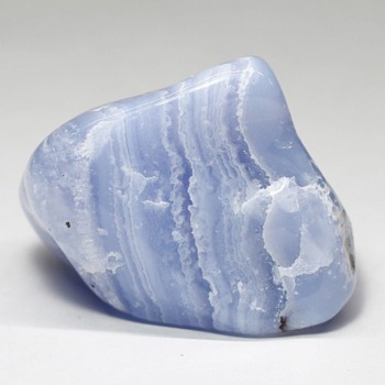 南アフリカ産]ブルーレースアゲート磨き石/空色縞瑪瑙 - 埼玉県吉川市