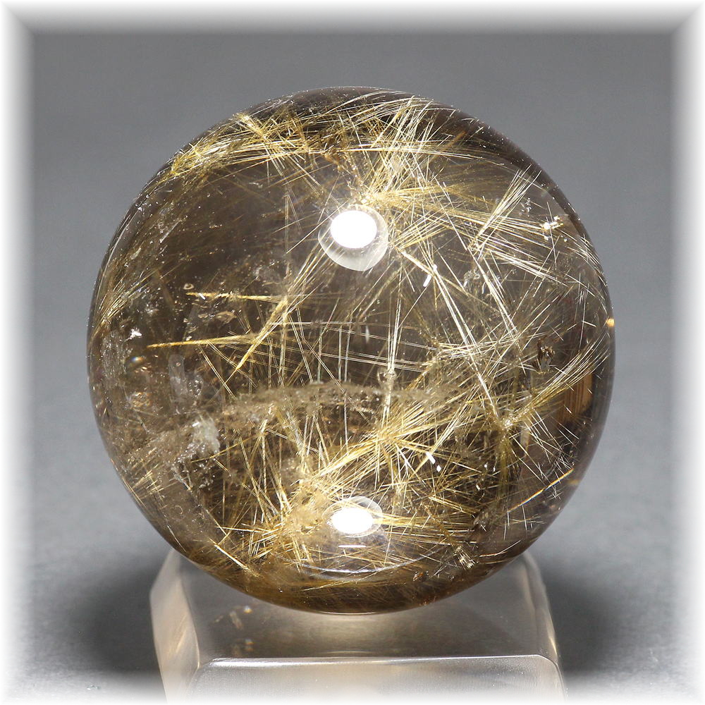 ゴールドルチルクォーツ（スターバーストルチル）丸玉/スフィア - 埼玉