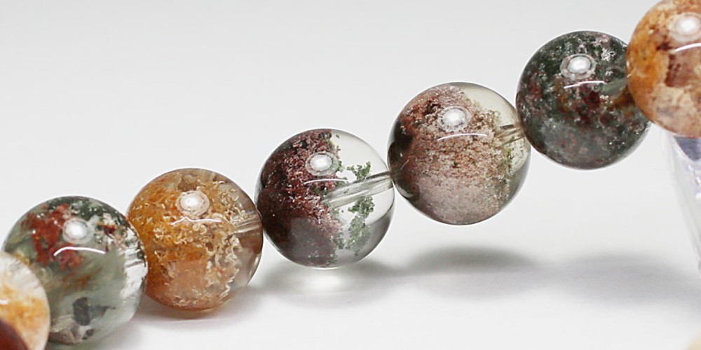 高品質 レアカラーガーデンクォーツ 9ミリ 内径16センチ ガーデン