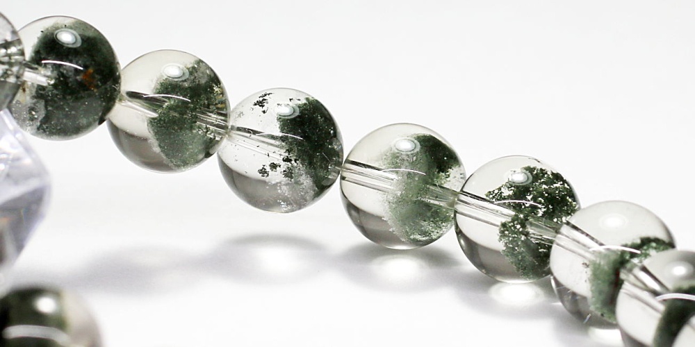 プレミアム]ブラジル産グリーンファントムクォーツブレスレット（約