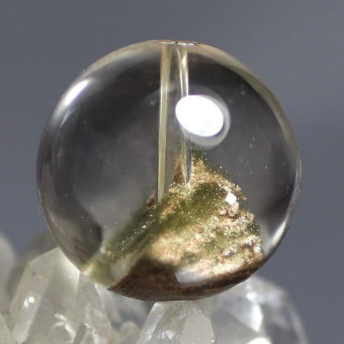 最高品質]ブラジル産グリーンガーデンファントムクォーツ1粒売り（15.3