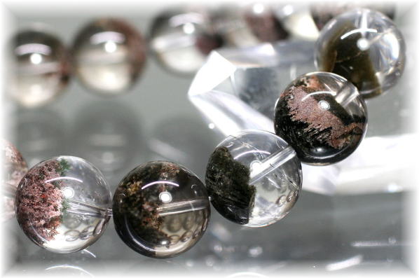 3A++]グリーンファントムガーデンクォーツブレスレット/ガーデン水晶