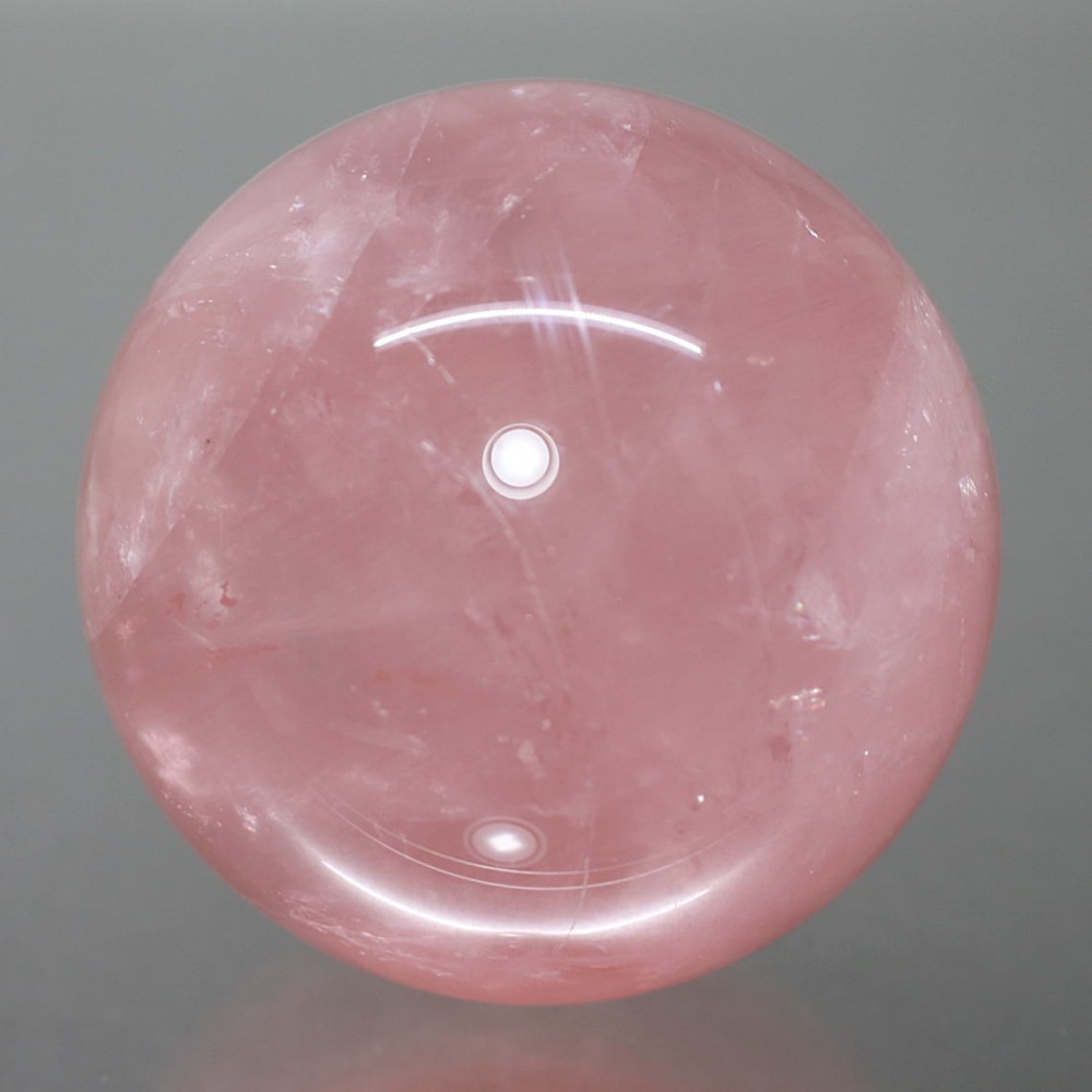 高品質]マダガスカル産ディープローズクォーツ丸玉/スフィア（直径54.3