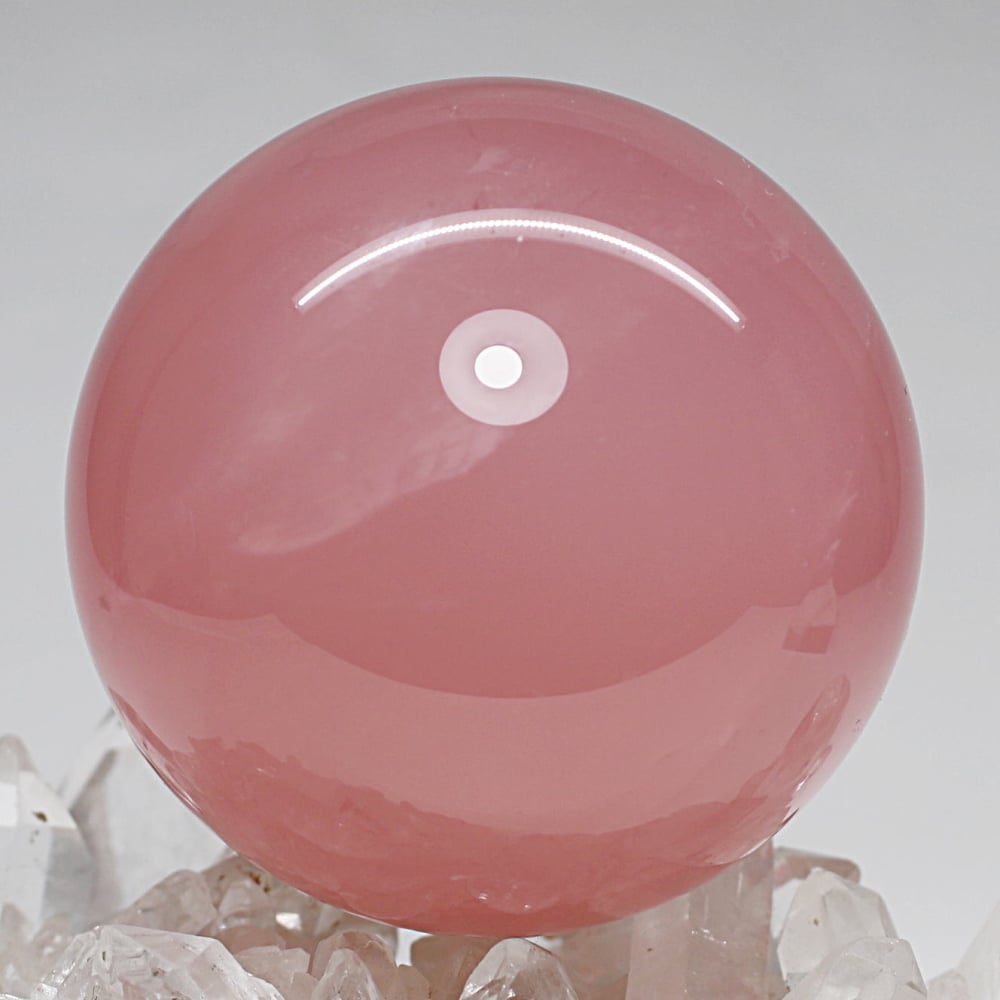 トップクォリティ]マダガスカル産ディープローズクォーツ丸玉/大玉