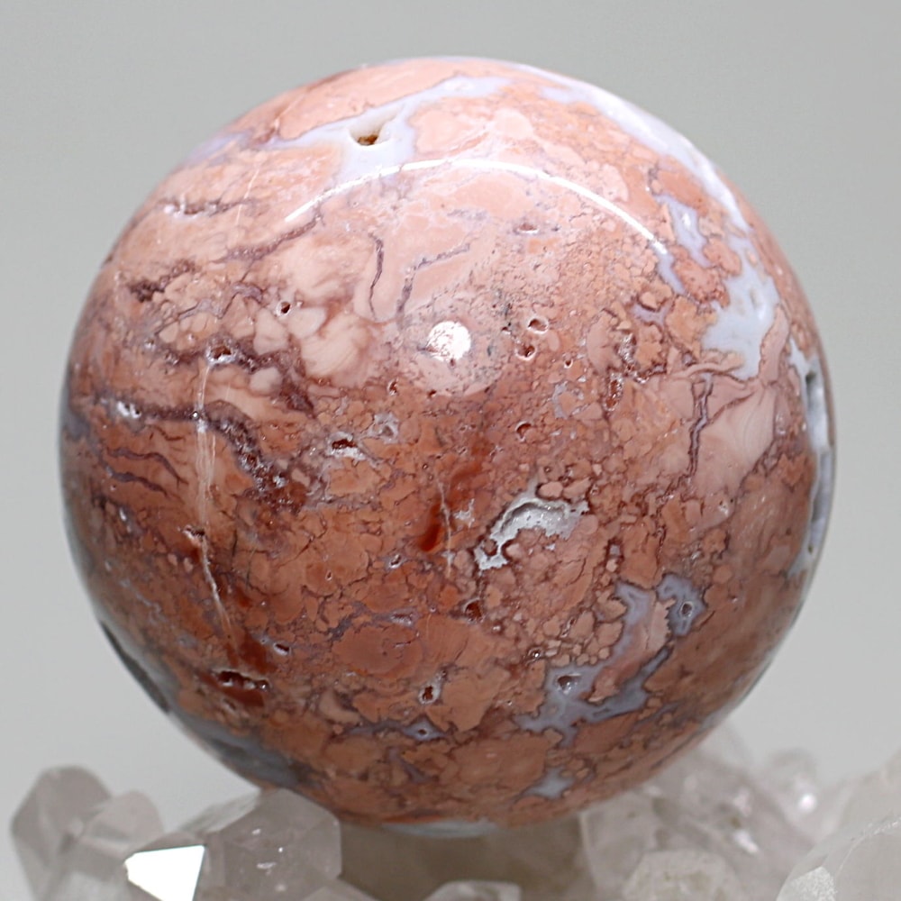 ピンクアゲートスフィア♡♡No.286 ピンクジェリーアゲートスフィア