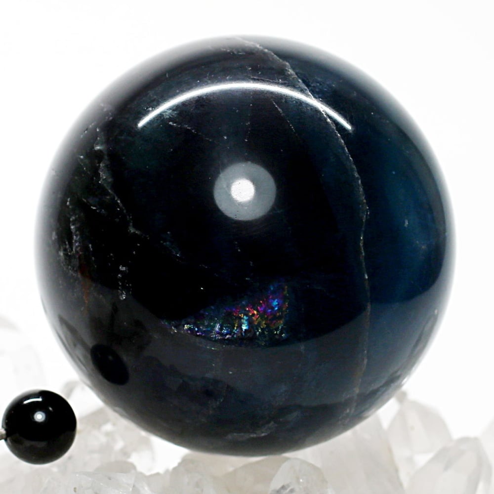 高品質]ブルーグリーンフローライト丸玉/スフィア（球体直径58.7mm