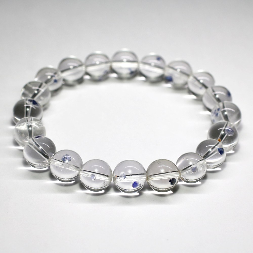 激レア・高品質++]フローライトインクォーツブレスレット（約10.5mm玉