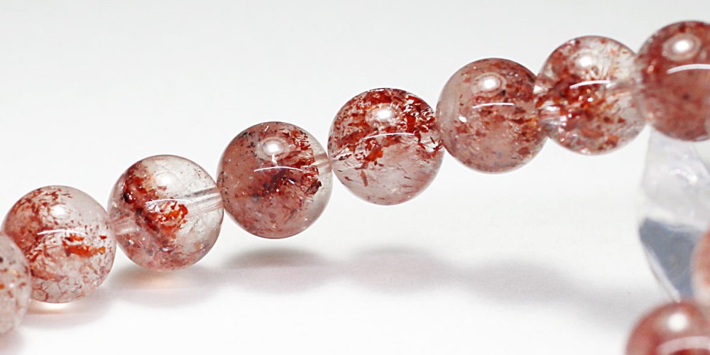 高品質]ファイアークォーツブレスレット（約9.5mm玉） - 埼玉県吉川市