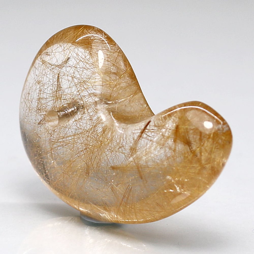 高品質++]インド/マニハール産ヒマラヤルチルクォーツ勾玉 - 埼玉県