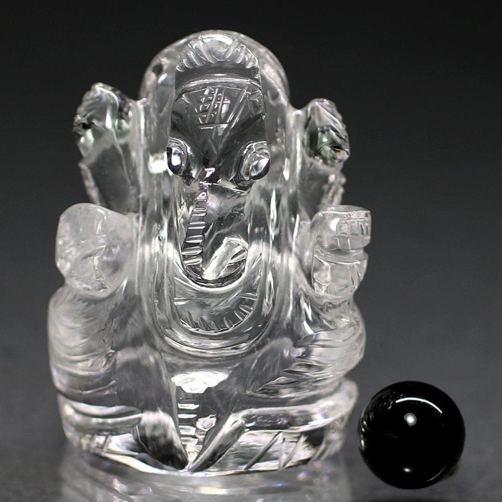インド産]ヒマラヤ水晶ガネーシャ像（ミニサイズ） - 埼玉県吉川市の