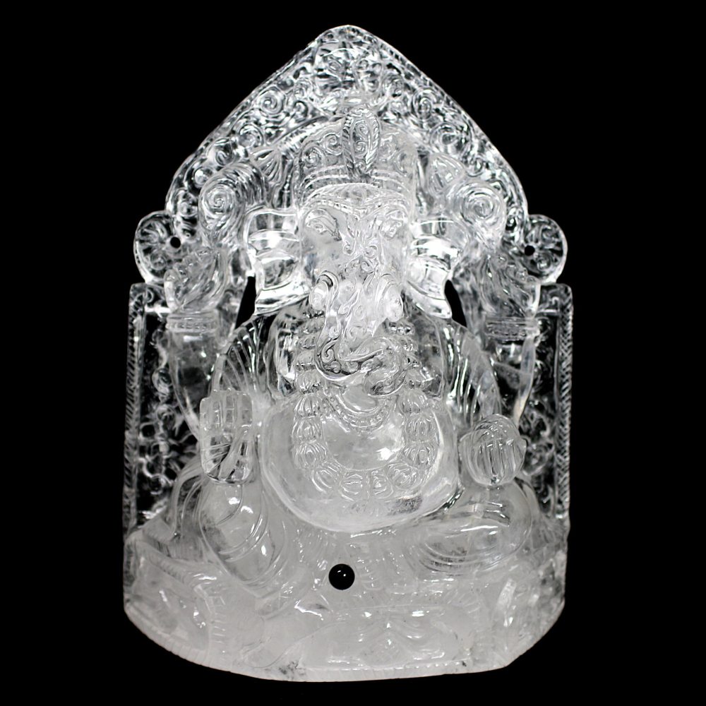 インド産]ヒマラヤ水晶ガネーシャ像（大型：高さ約24cm） - 埼玉県吉川