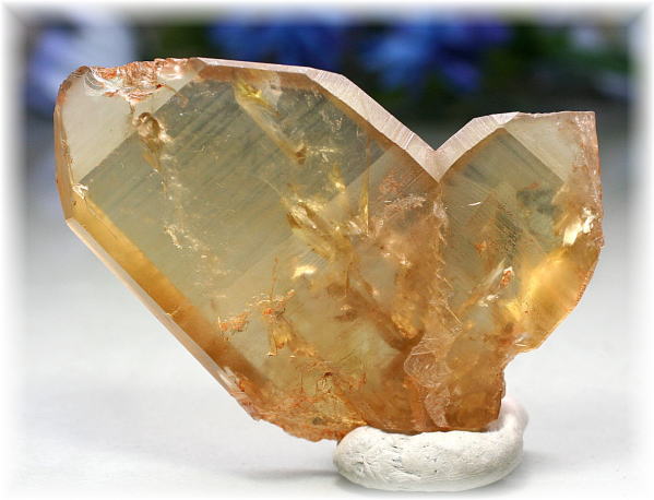 希少・ザンビア産]シトリンクォーツ原石/ジャパニーズツイン（非加熱