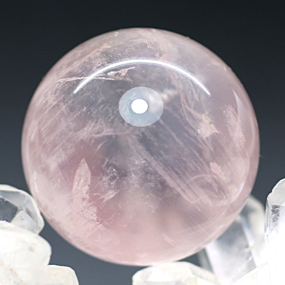 高品質]ピンクエンジェルラダークォーツ丸玉/スフィア（直径25.6mm