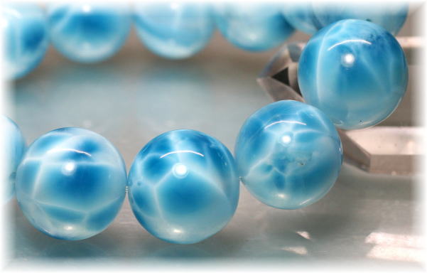 プレミアム]ラリマーブレスレット（約20mm玉） - 埼玉県吉川市の天然石