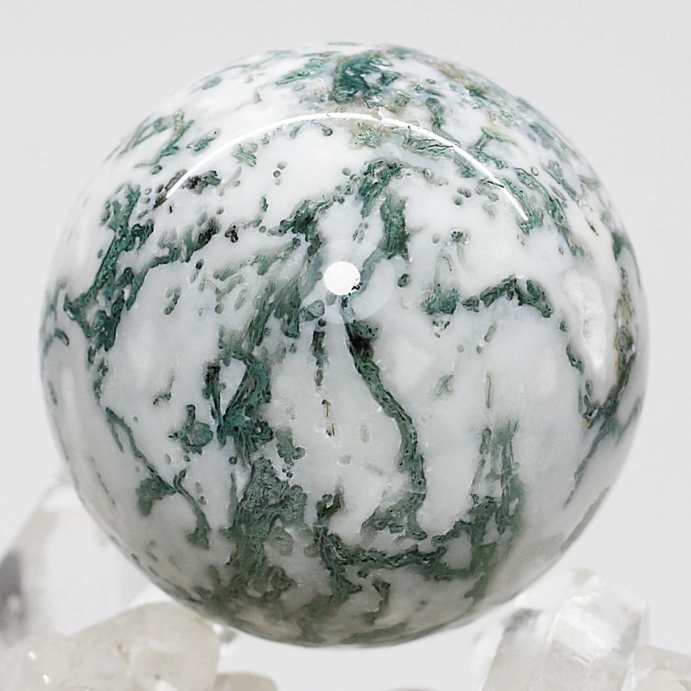 インド産モスアゲート丸玉/スフィア（直径49.8-50.3mm） - 埼玉県吉川