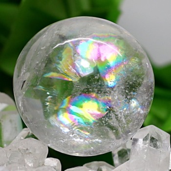 インド/マニハール産ヒマラヤ水晶丸玉/スフィア（直径38.5-39.5mm・一