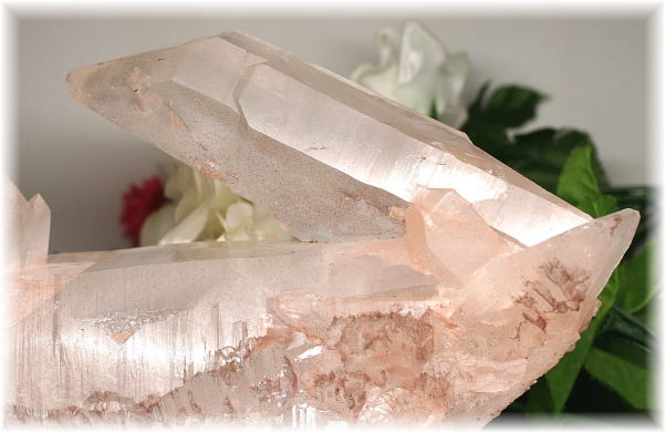 インド・マニカラン産]ピンクヒマラヤ水晶クラスター/原石 - 埼玉県