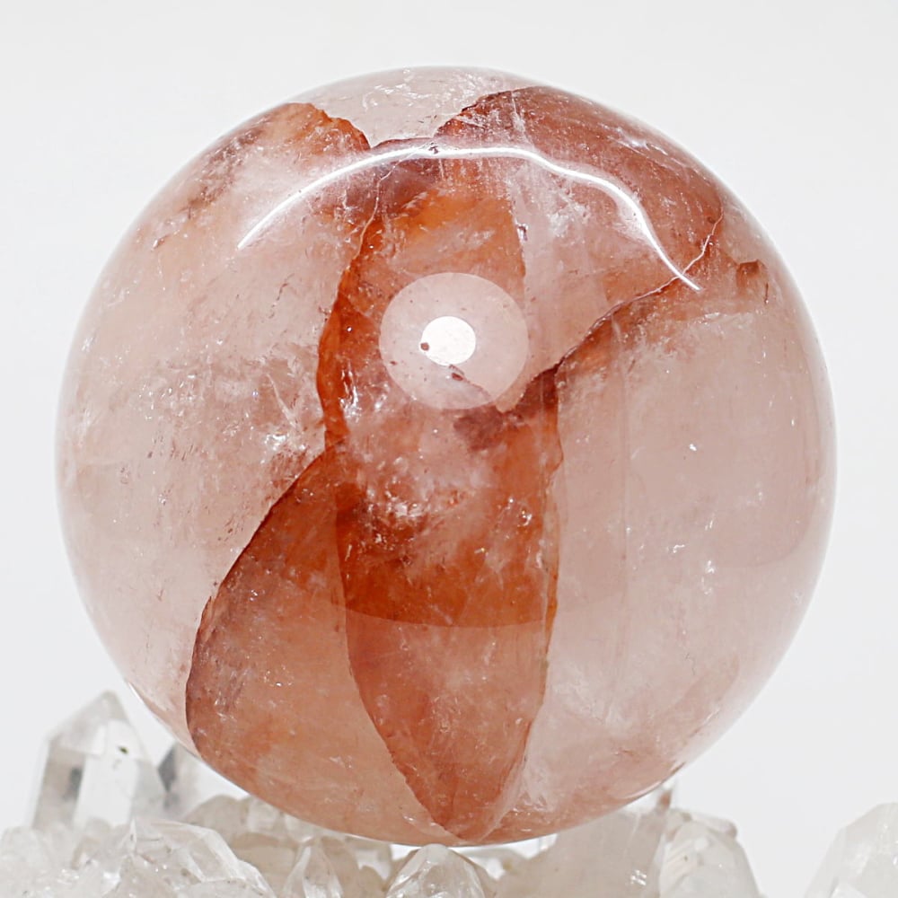 インド/マニカラン産ヒマラヤ水晶丸玉/スフィア（球体直径80.8mm