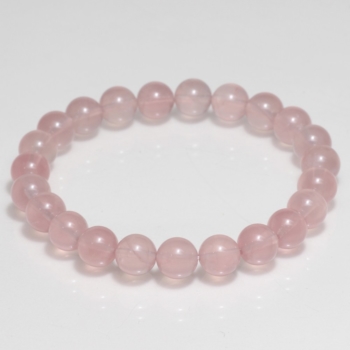 最高品質]ディープローズクォーツブレスレット（約8mm玉） - 埼玉県