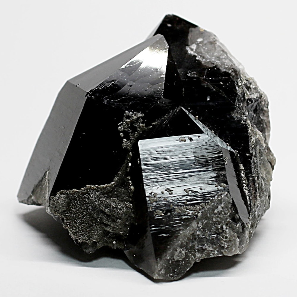 山東省産]天然モリオン原石（黒水晶クラスター） - 埼玉県吉川市の