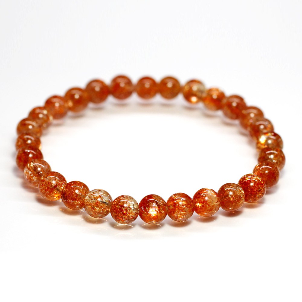 高品質]サンストーンブレスレット（約7mm玉） - 埼玉県吉川市の天然石