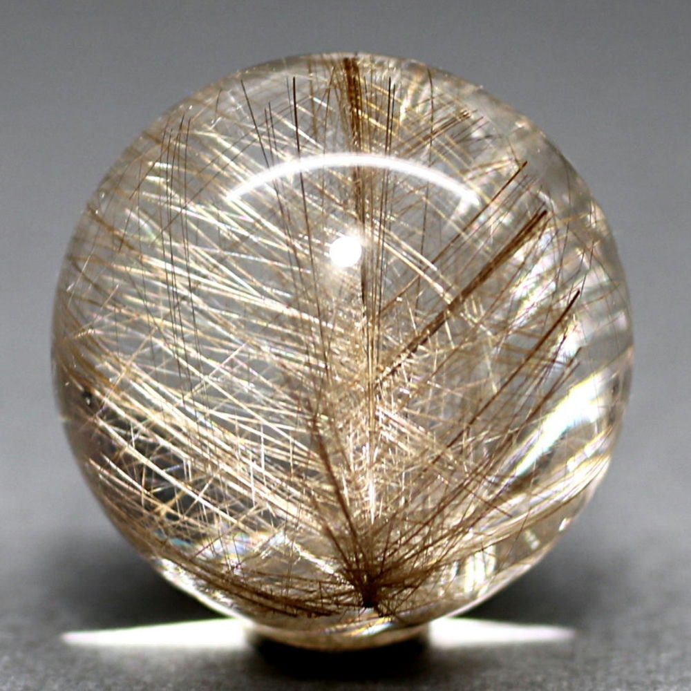 トップクォリティ]ブラジル産シルバールチルクォーツ丸玉/スフィア