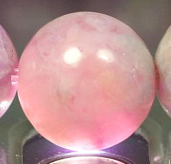 3Aピンクスギライトシリカ10ミリ玉ブレスレット - 埼玉県吉川市の