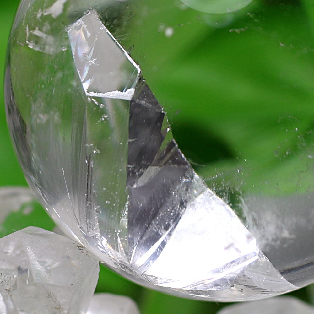 トップクォリティ]クォーツインクォーツ丸玉/貫入水晶スフィア（球体