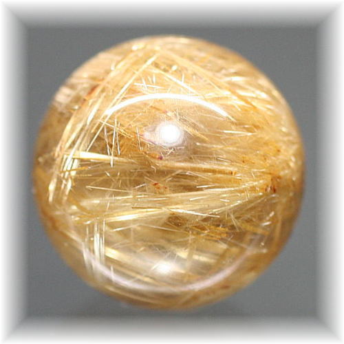 ブラジル産]ゴールドルチルクォーツ丸玉/スフィア - 埼玉県吉川市の
