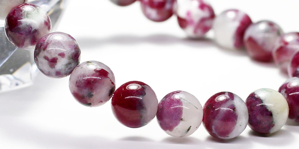 3A+]アフリカ産ルビーシリカブレスレット/ルビーインクォーツ（約9mm玉