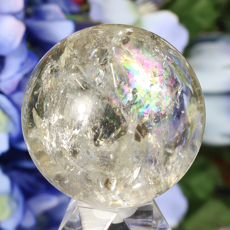 トップクォリティ]レインボーシトリン丸玉/スフィア（49.8mm） - 埼玉