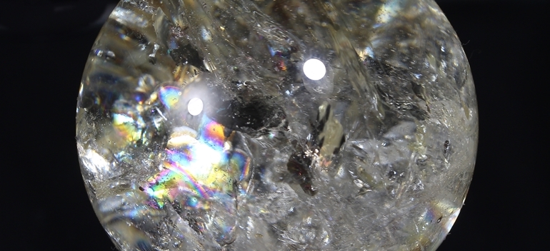 トップクォリティ]レインボーシトリン丸玉/スフィア（49.8mm） - 埼玉