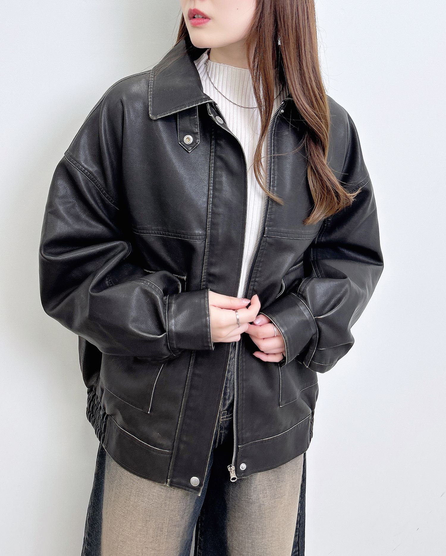 2／25 2時までの限定価格】ヴィンテージライクフェイクレザーBIG