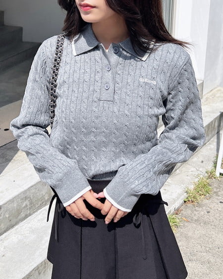 胸刺しゅうケーブルポロニット／A｜INGNI(イング) 公式通販｜INGNI STORE