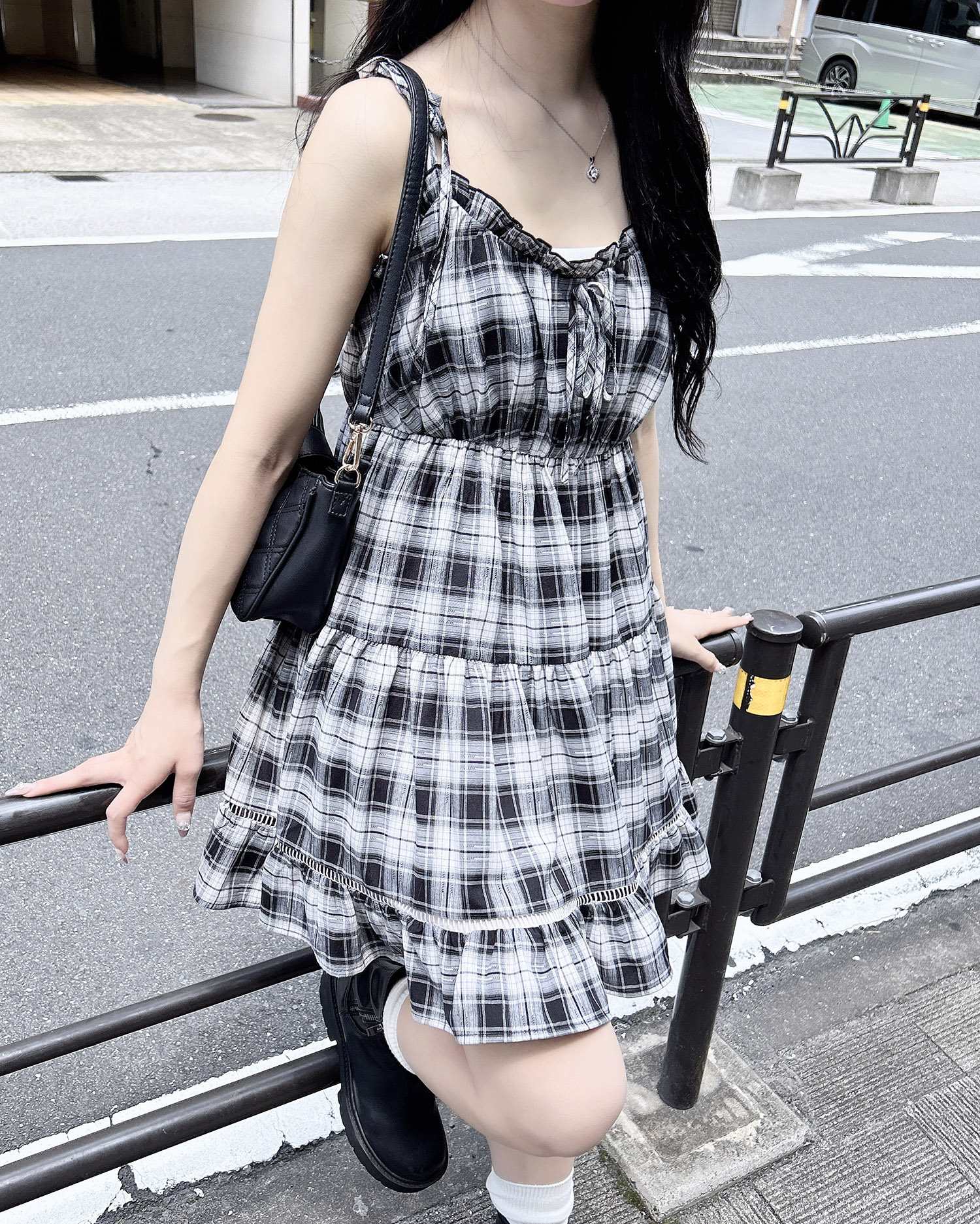 チェック柄ミニキャミティアードワンピース｜INGNI(イング) 公式通販