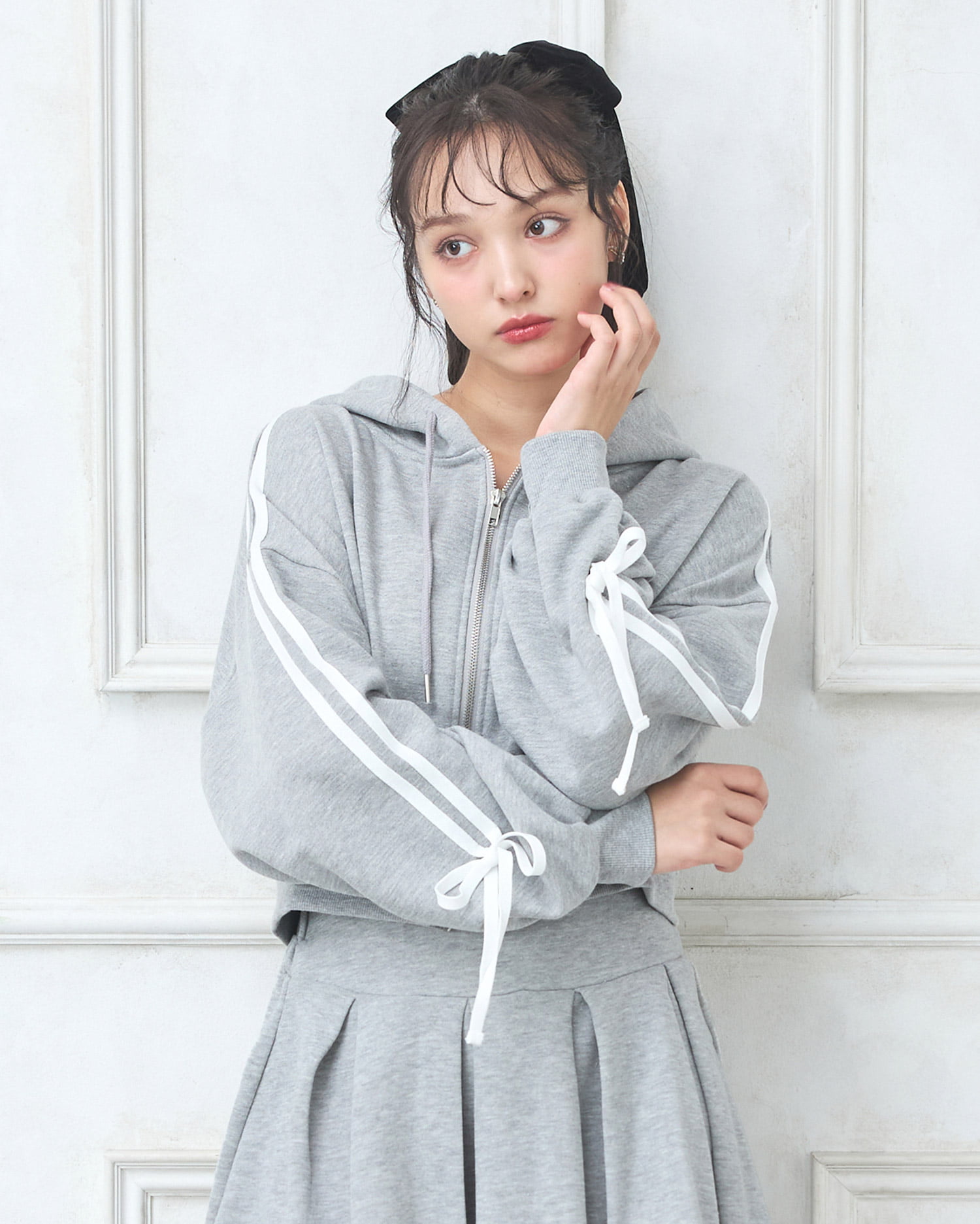 IN THE PAINT フード付きパーカー、アイスグレー、ロンTセット IN THE