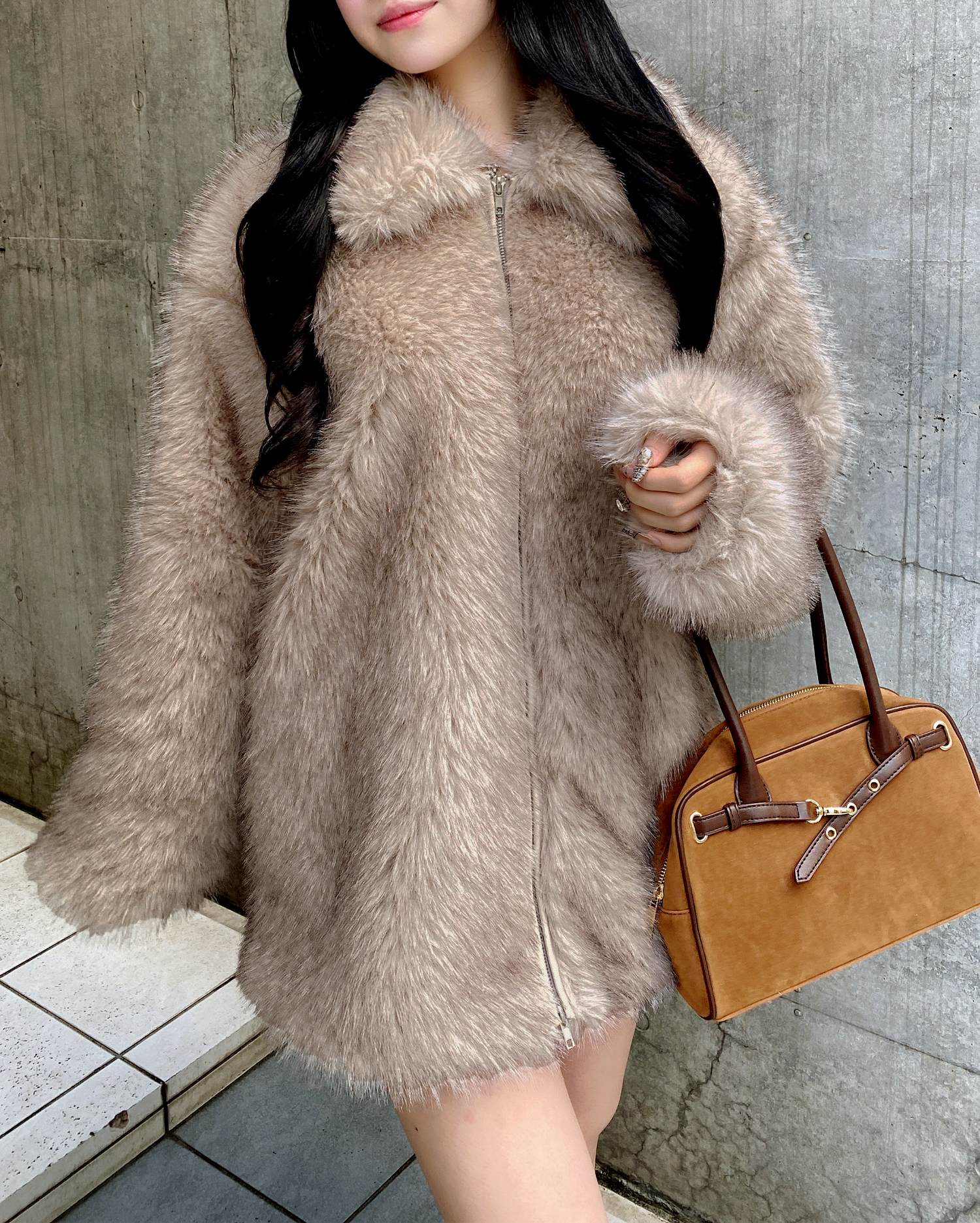 ステンカラーエコファーミドル丈コート｜INGNI(イング) 公式通販