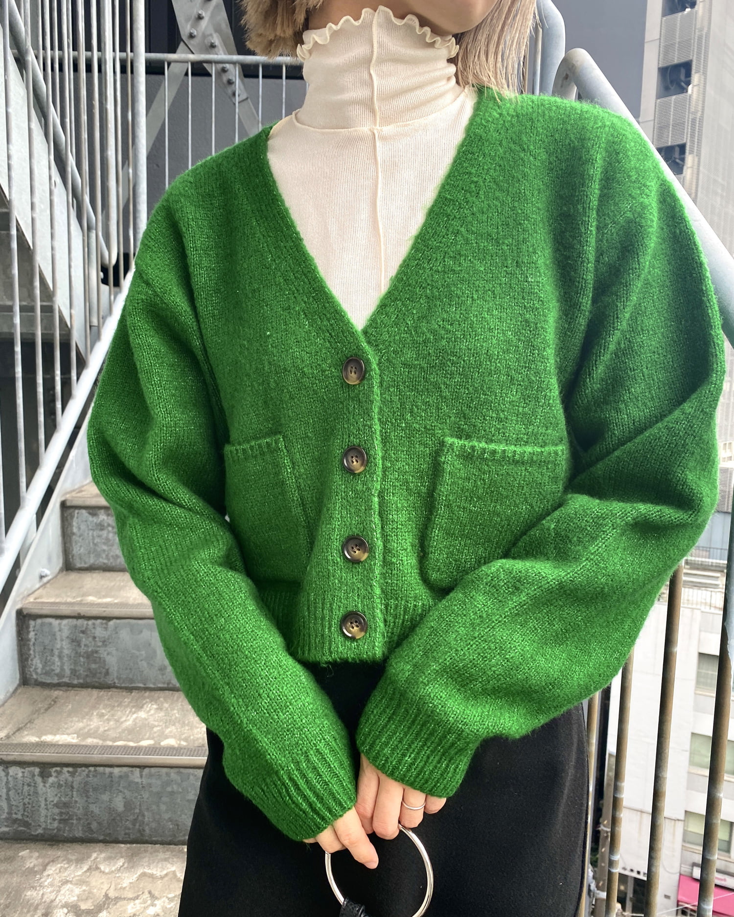 EIMY GOLF esモノグラムカーディガン グリーン EIMY GOLF esモノグラム