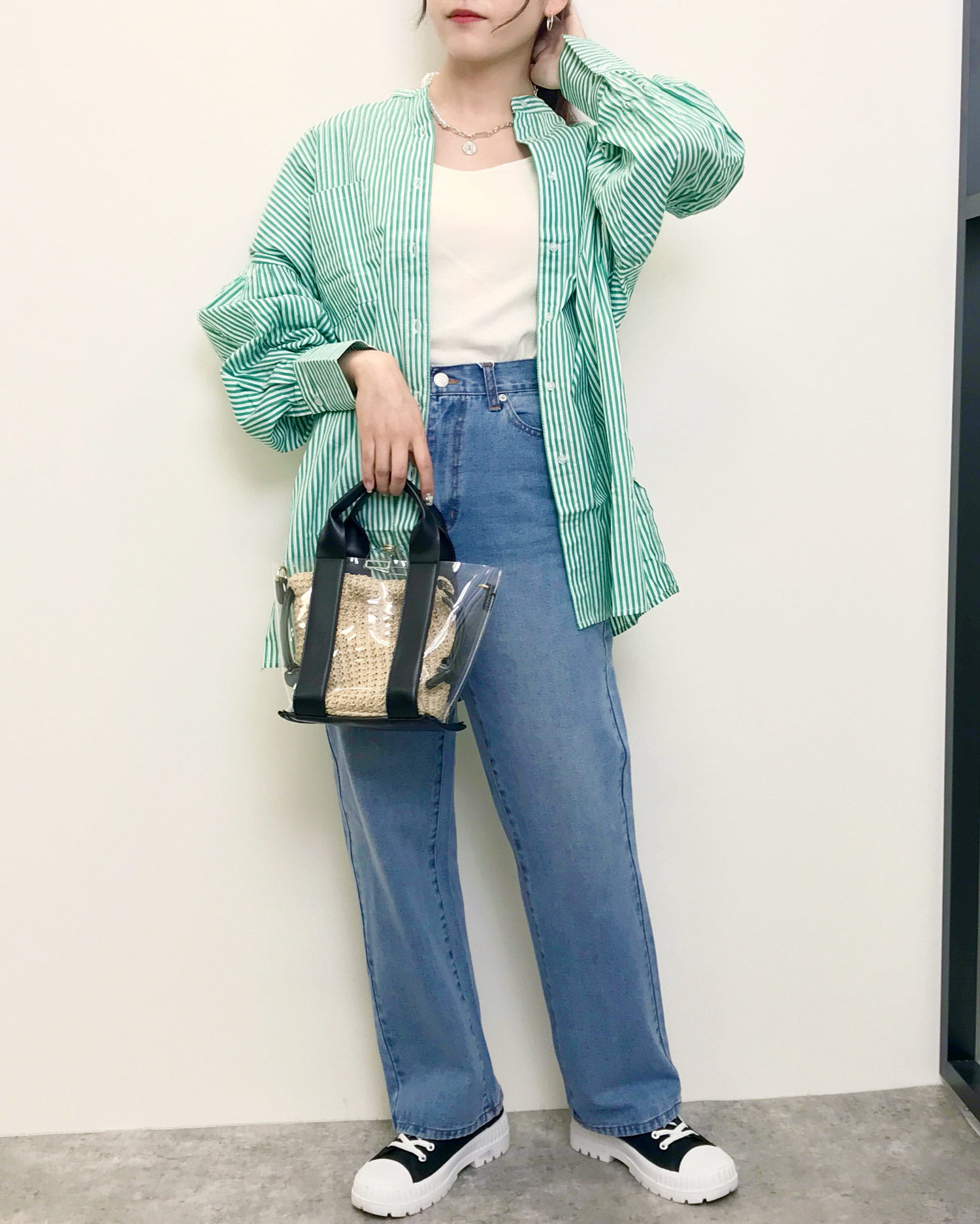 ストライプシャツ＋デニムパンツ／SET｜INGNI(イング) 公式通販｜INGNI