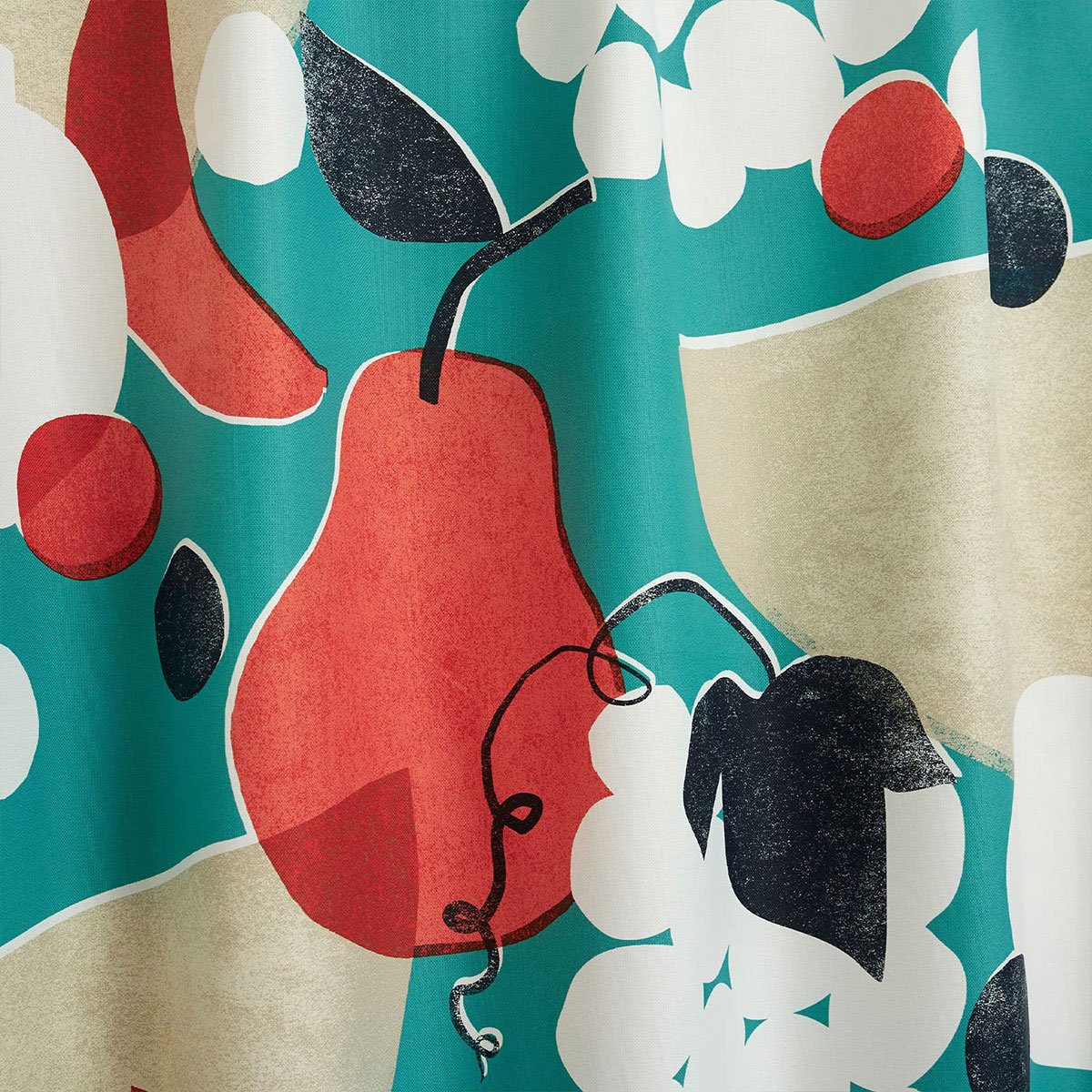 お買い得♪フルーツ柄 144サイズ ドレープカーテン お買い得♪フルーツ