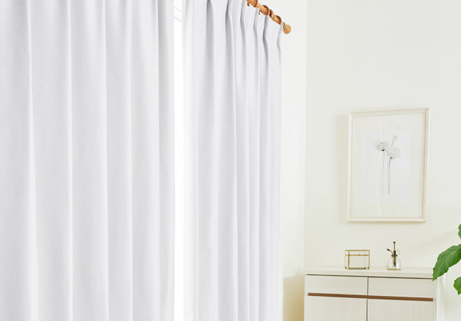 真っ白な遮光カーテン！完全1級遮光・遮熱・防音カーテン シュヴァ（D