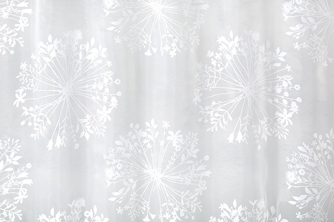 オパールプリントの透け感のあるレースカーテン フロリレース（L-1296