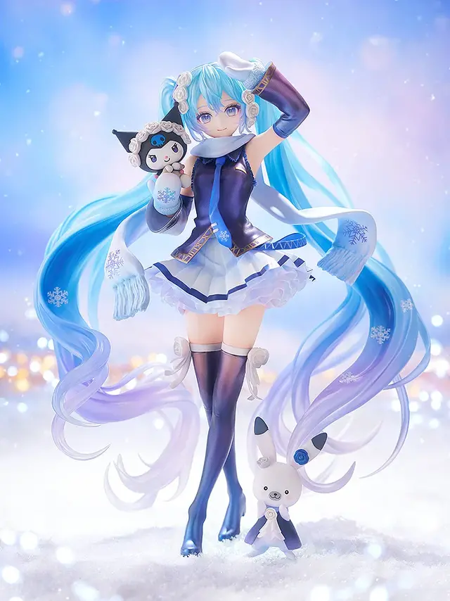 雪ミク」×「クロミ」フィギュアが幻想的！ツインテールにはクリア
