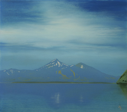 鎮西直秀 一枚の絵 光彩の譜 野尻湖図 【公式通販】