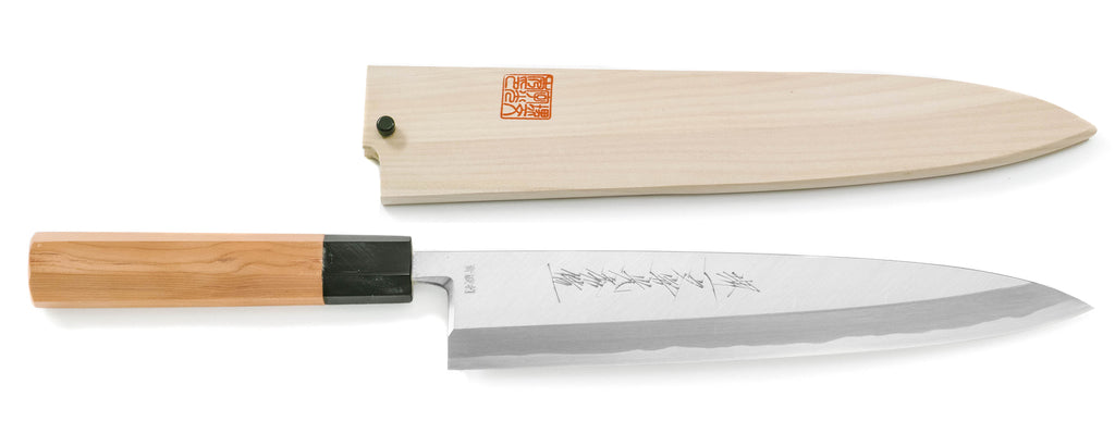 堺一文字光秀 青鋼 紋鍛錬 身卸包丁 鞘付き